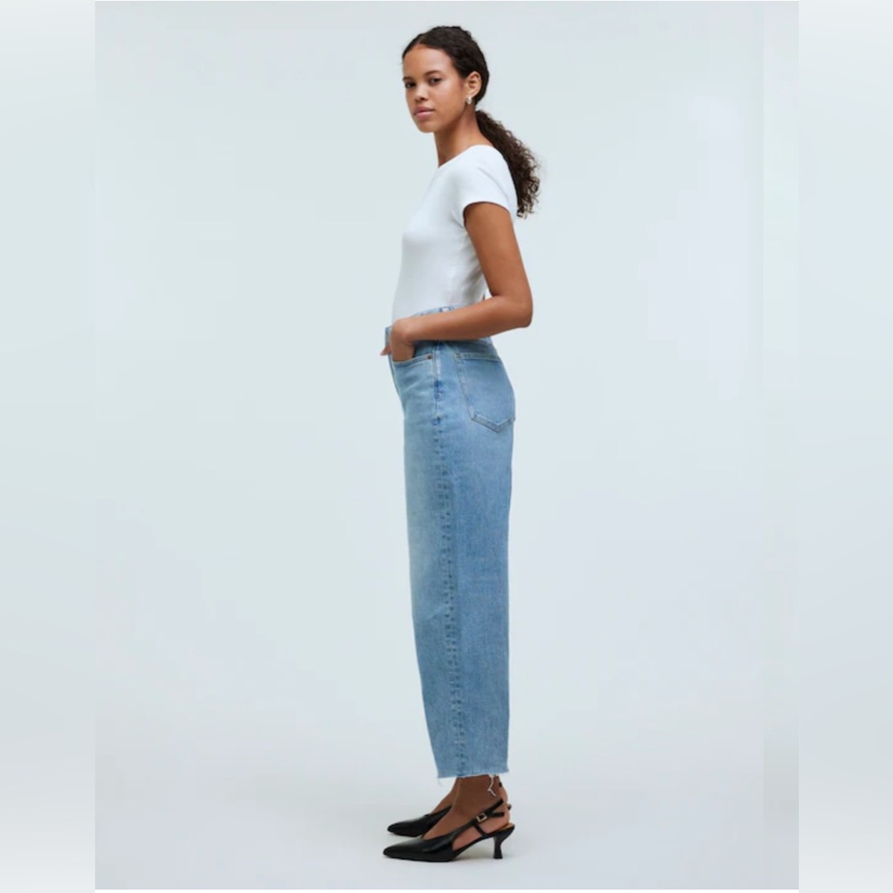 Madewell The Curvy Vintage Wide-Leg Crop Jeans - Altoona Wash Size 27 Petite - Picture 6 of 9